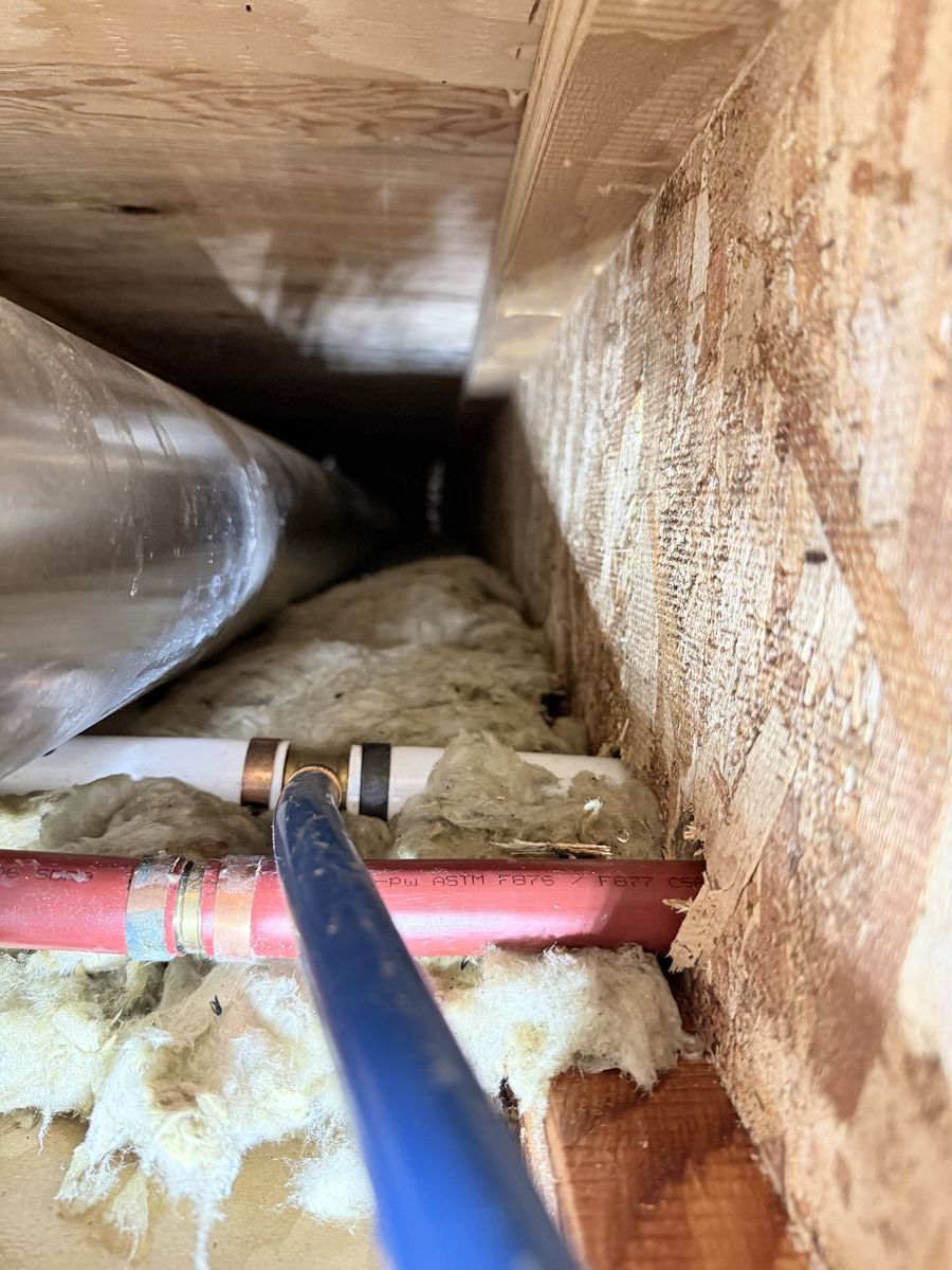 Crawl space pipe rough-in