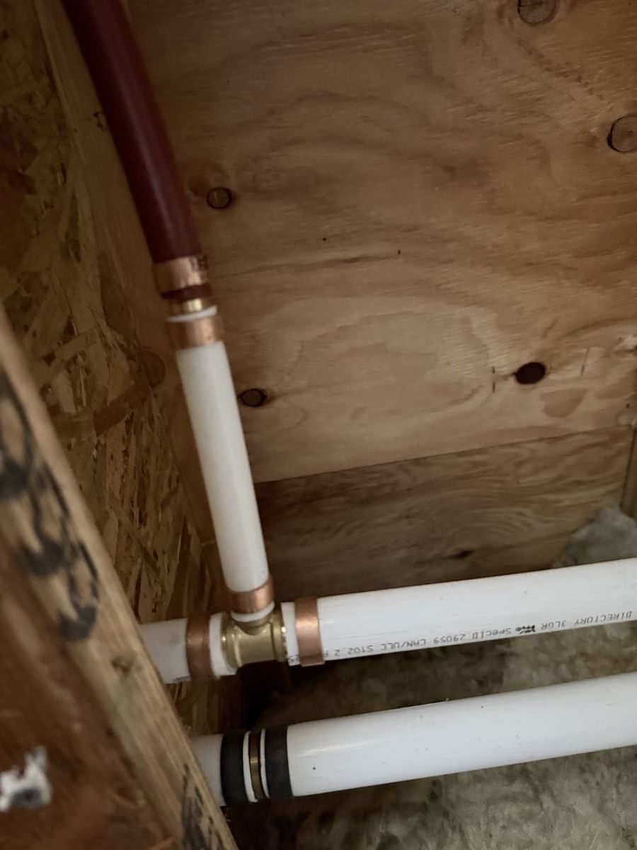 Pipe rough-in through wall framing