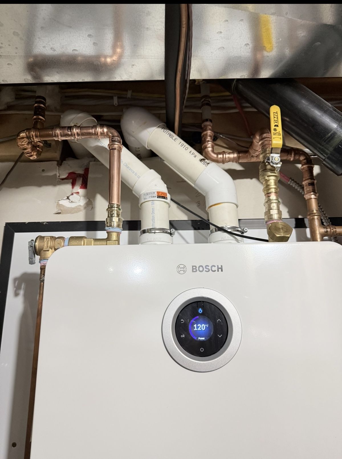 Tankless water heater installation, Coquitlam