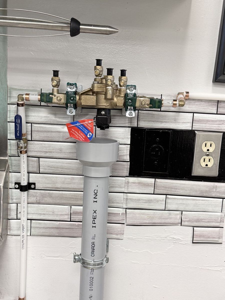 Commercial backflow preventer installation