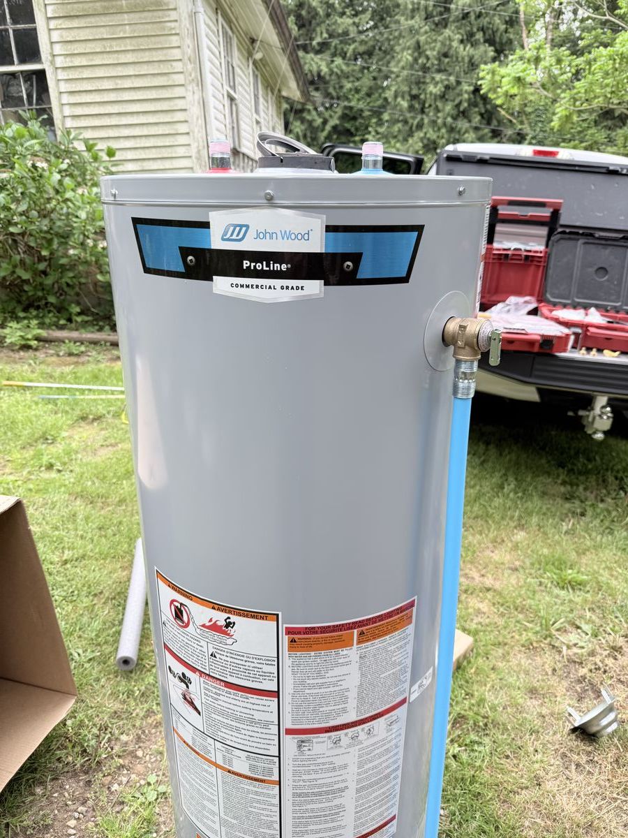 Commercial hot water tank delivery